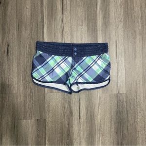 Plaid Print Athletic Shorts